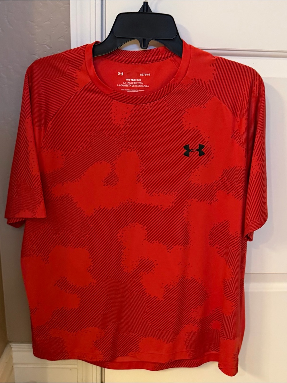 Under Armour Red Short-Sleeve Performance Tee with Black Logo